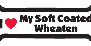 I LOVE MY SOFT COATED WHEATEN - BONE MAGNET