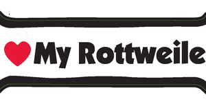 I LOVE MY ROTTWEILER - BONE MAGNET