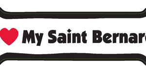 I LOVE MY SAINT BERNARD - BONE MAGNET