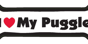 I LOVE MY PUGGLE - BONE MAGNET