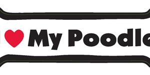 I LOVE MY POODLE - BONE MAGNET