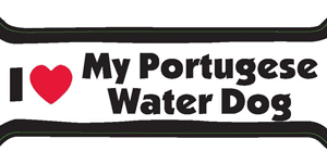 I LOVE MY PORTUGUESE WATER DOG - BONE MAGNET