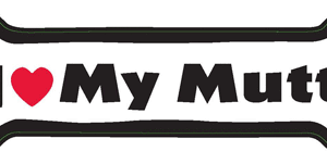 I LOVE MY MUTT - BONE MAGNET