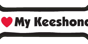 I LOVE MY KEESHOND - BONE MAGNET