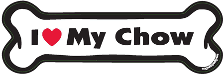 I LOVE MY CHOW - BONE MAGNET