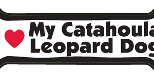 I LOVE MY CATAHOULA LEOPARD DOG - BONE MAGNET