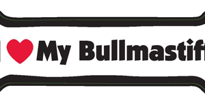 I LOVE MY BULL MASTIFF - BONE MAGNET
