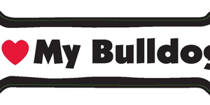 I LOVE MY BULLDOG - BONE MAGNET
