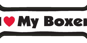 I LOVE MY BOXER - BONE MAGNET