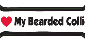 I LOVE MY BEARDED COLLIE - BONE MAGNET