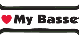 I LOVE MY BASSET - BONE MAGNET
