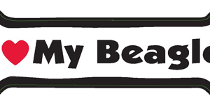 I LOVE MY BEAGLE - BONE MAGNET