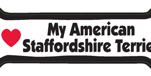 I LOVE MY AMERICAN STAFFORDSHIRE TERRIER - BONE MAGNET