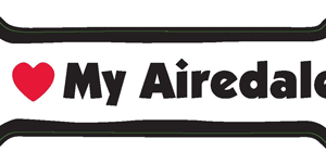 I LOVE MY AIREDALE -BONE MAGNET