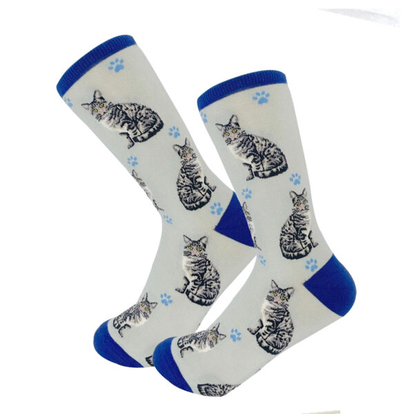 SILVER TABBY SOCKS