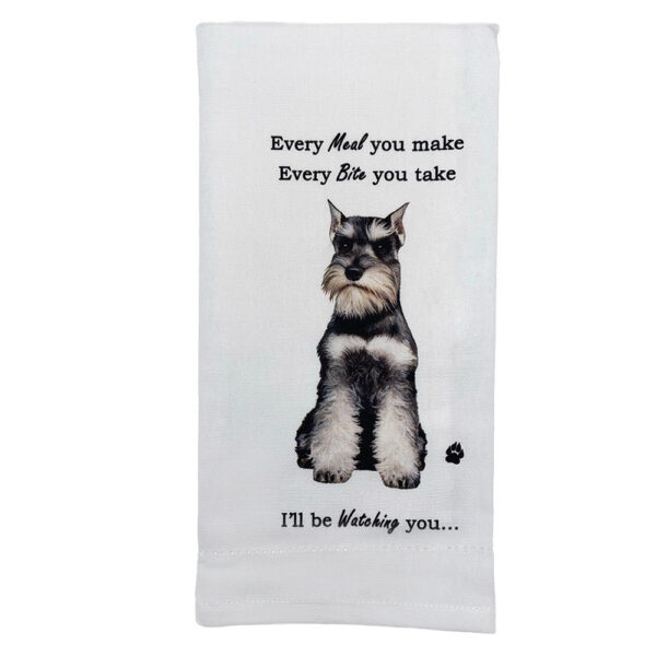 SCHNAUZER, UNCROPPED KITCHEN TOWEL