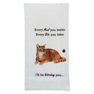 TABBY, ORANGE CAT KITCHEN TOWEL
