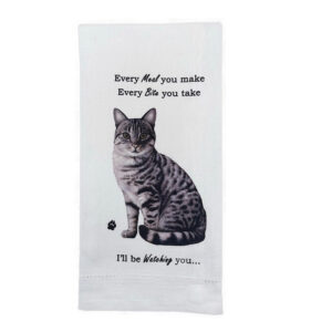 TABBY, SIVER CAT KITCHEN TOWEL