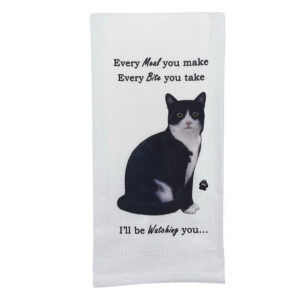 BLACK & WHITE CAT KITCHEN TOWEL
