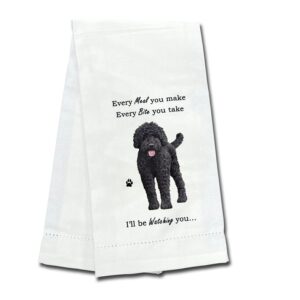 LABRADOODLE, DARK KITCHEN TOWEL