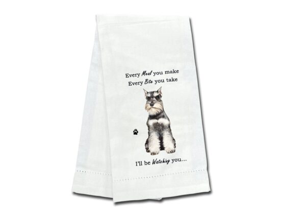 SCHNAUZER, CROPPED KITCHEN TOWEL
