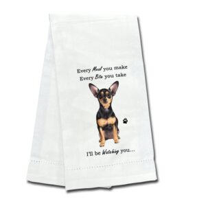 CHIHUAHUA , BLACK KITCHEN TOWEL