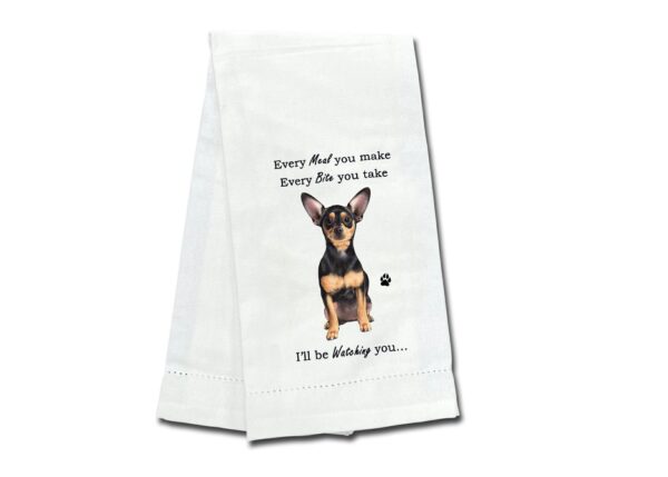 CHIHUAHUA , BLACK KITCHEN TOWEL