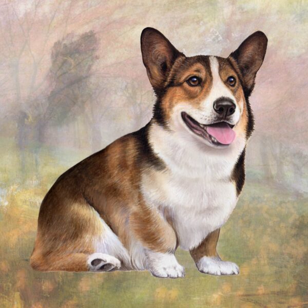 WELSH CORGI SITTING HOME COASTERS