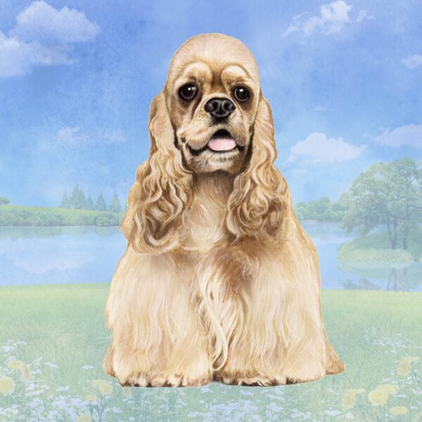 COCKER SPANIEL SITTING HOME COASTERS