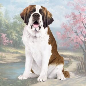 ST BERNARD SITTING HOME COASTERS