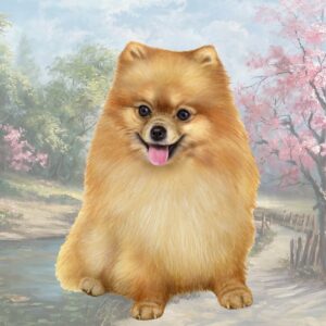 POMERANIAN_ SITTING HOME COASTERS