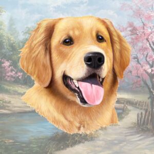 GOLDEN RETRIEVER FACE HOME COASTERS