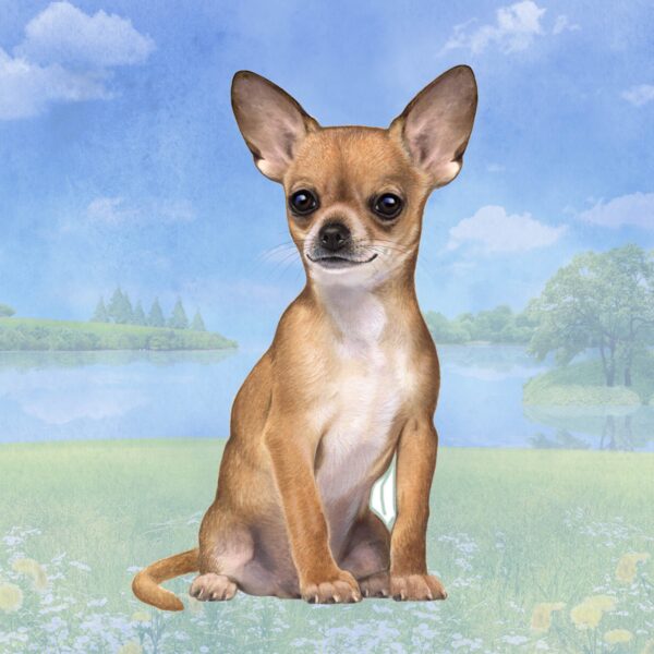 CHIHUAHUA TAN SITTING HOME COASTERS