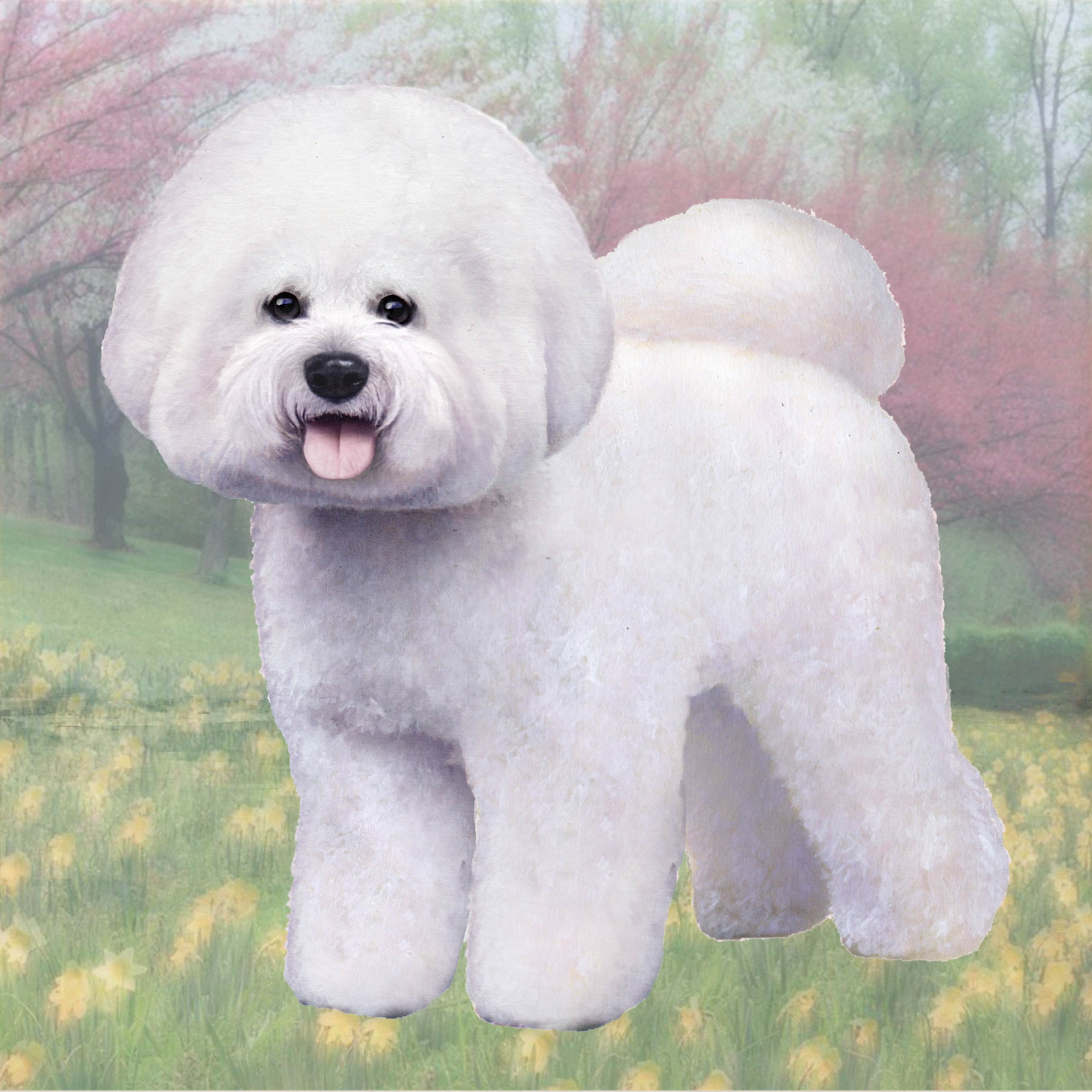 BICHON FRISE STANDING HOME COASTERS