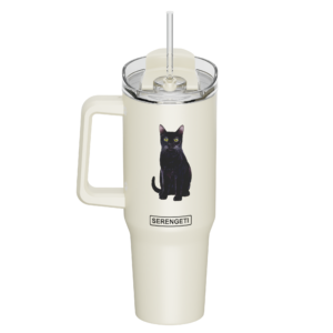 CAT, BLACK - INSULATED MUG