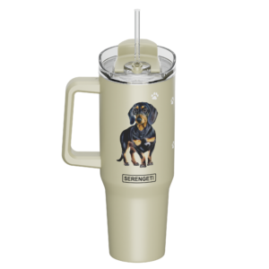 DACHSHUND, BLACK - INSULATED MUG