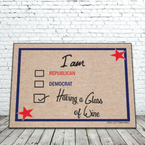 I AM REP DEM WINE MAT