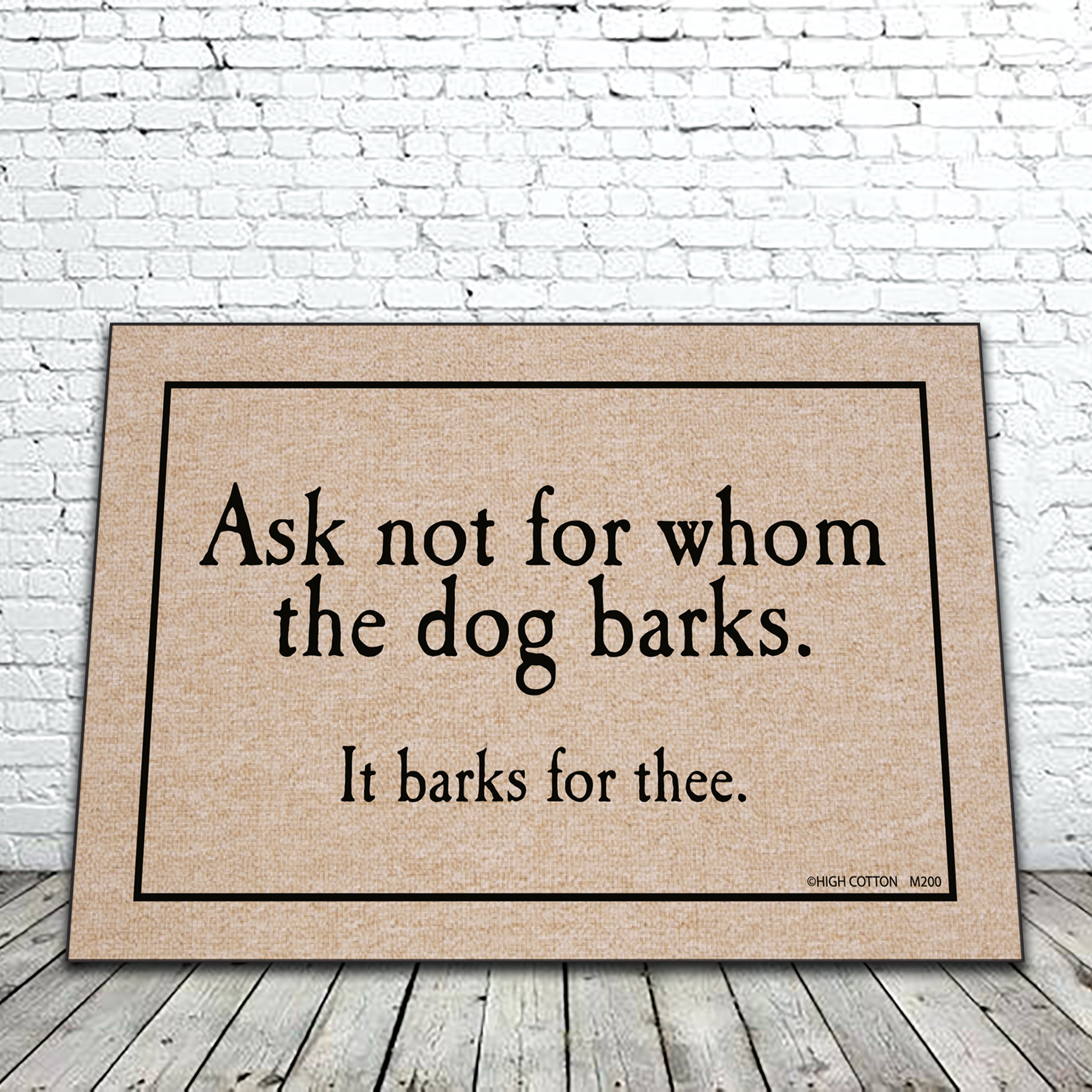 WHOM THE DOG BARKS MAT