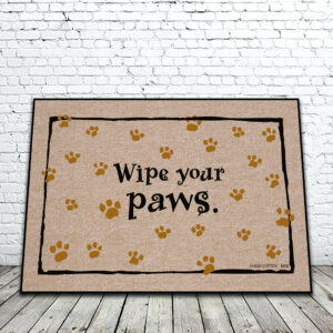 WIPE YOUR PAWS (BLK) MAT