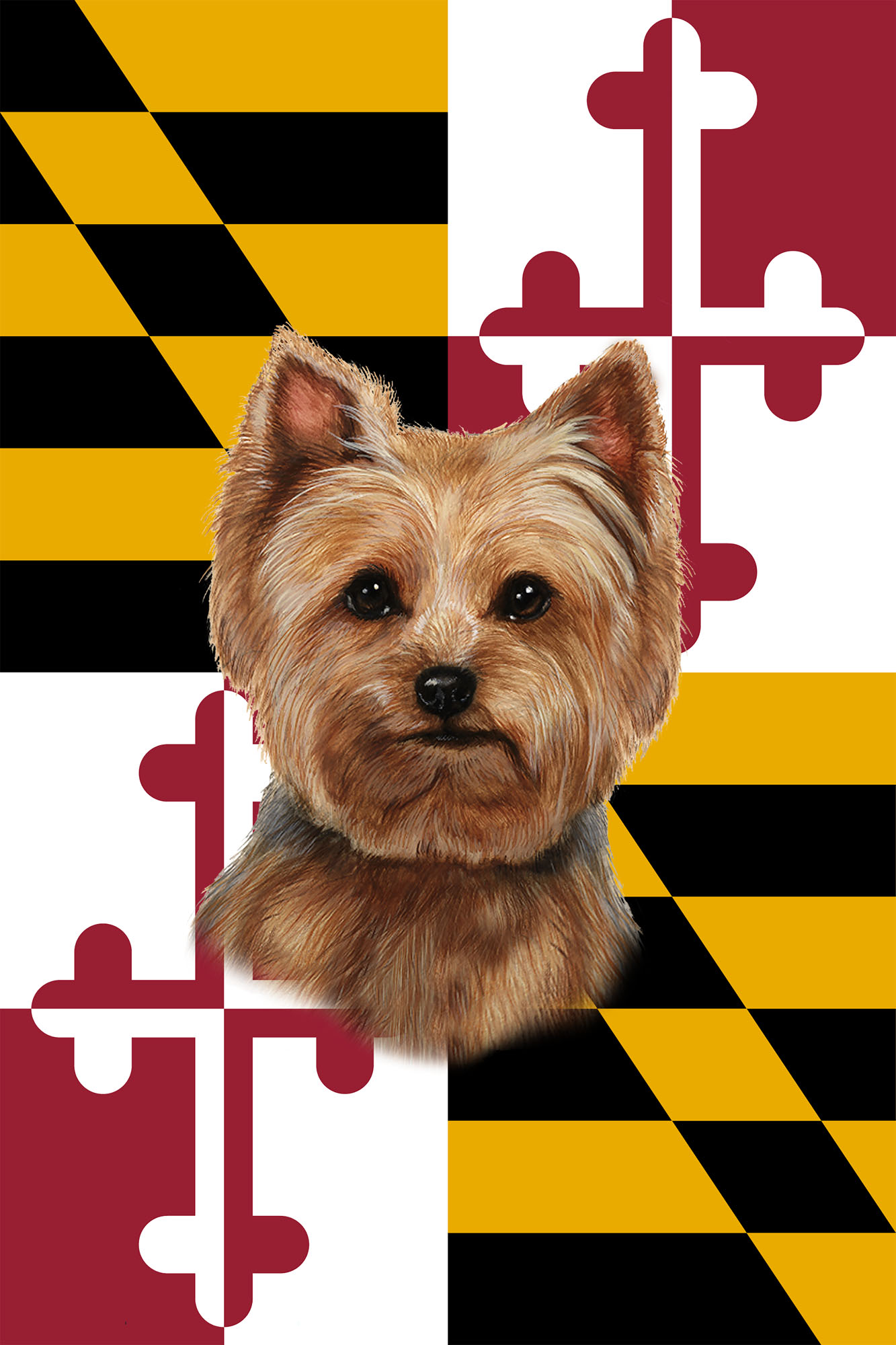 YORKIE PARTI COLOR BEST OF BREED - GARDEN FLAG