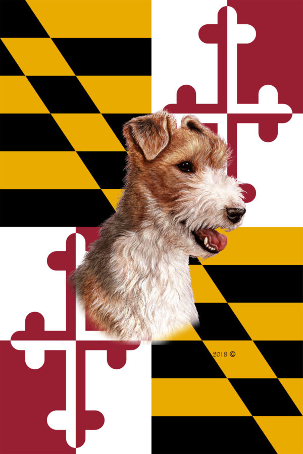 WIRE HAIRED FOX TERRIER BEST OF BREED - GARDEN FLAG