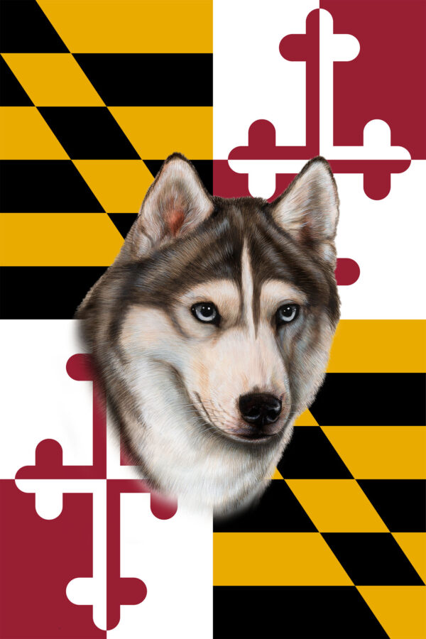 SIBERIAN HUSKY BEST OF BREED - GARDEN FLAG