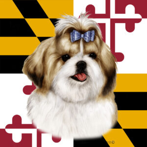 SHIH TZU GOLD BEST OF BREED - GARDEN FLAG
