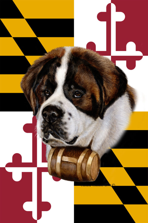 SAINT BERNARD BEST OF BREED - GARDEN FLAG