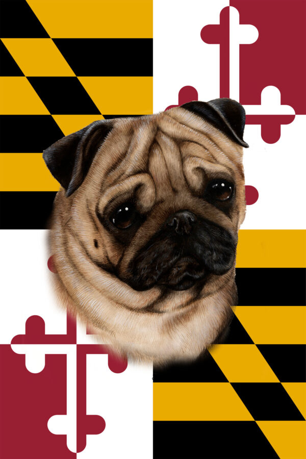 PUG FAWN BEST OF BREED - GARDEN FLAG