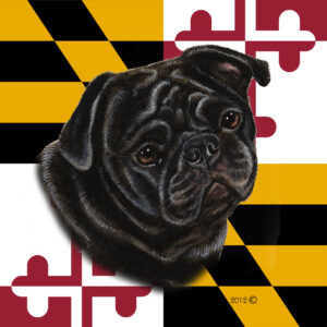 PUG BLACK BEST OF BREED - GARDEN FLAG
