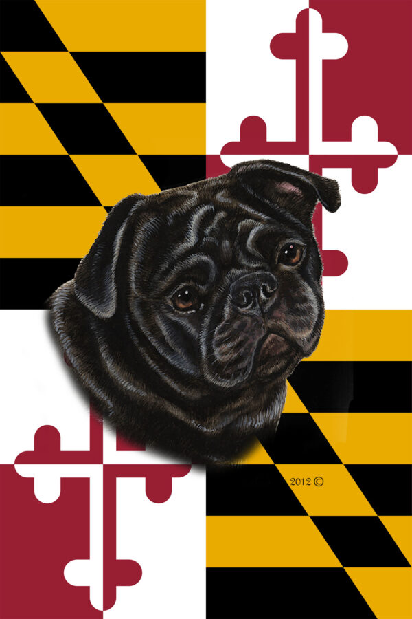 PUG BLACK BEST OF BREED - GARDEN FLAG