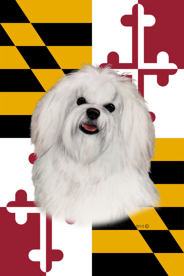 MALTESE BEST OF BREED - GARDEN FLAG