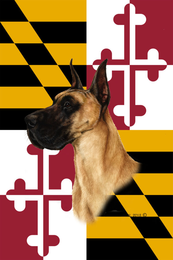 GREAT DANE FAWN BEST OF BREED - GARDEN FLAG