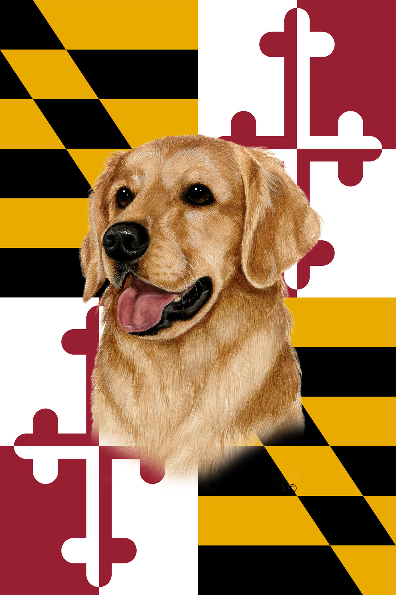 GOLDEN RETRIEVER BEST OF BREED - GARDEN FLAG